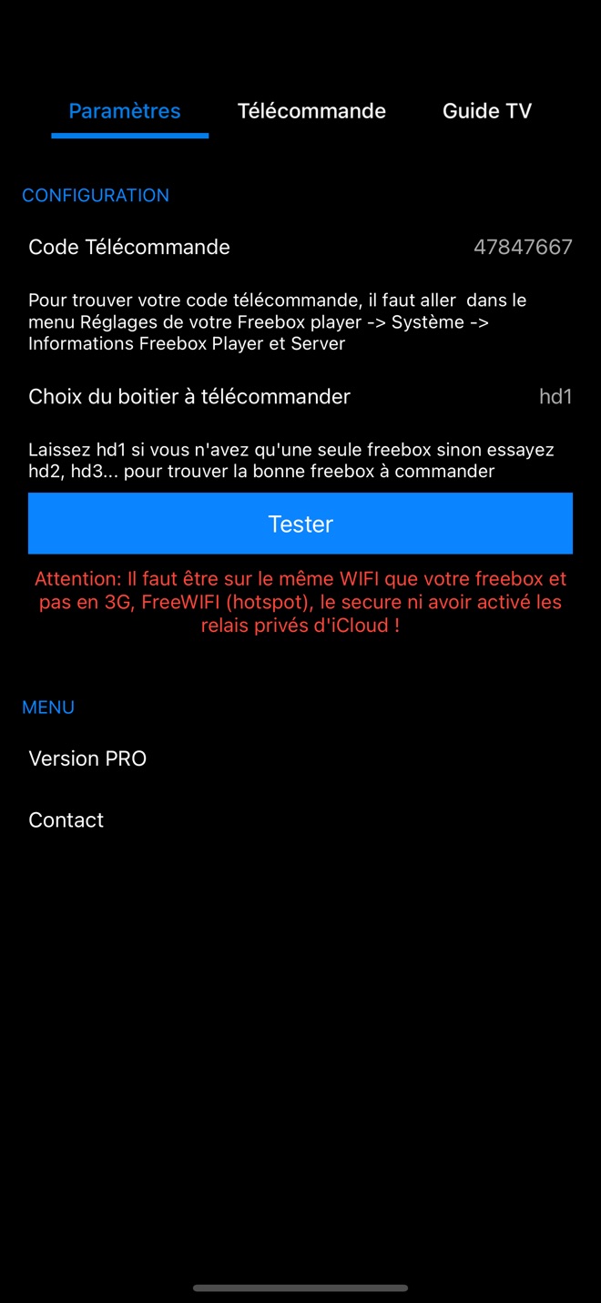 Zapette pour Freebox - capture iPhone 3